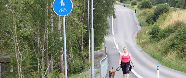 Gång- och cykelväg i Bollebygd
