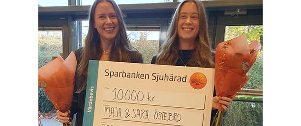 2023 års kulturstipendiater Maja och Sara Östebro.