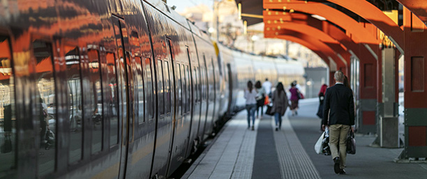 Tåg på Göteborgs centralstation. Fotograf: Kasper Dudzik. 